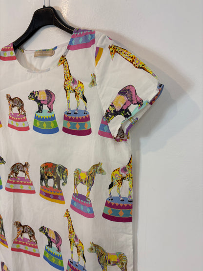 DOLORES PROMESAS. Vestido corto estampado