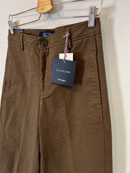 LLOYD´S. Pantalón marrón chocolate recto. T 36
