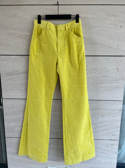 MASSIMO DUTTI. Pantalón pana amarillo  T.38