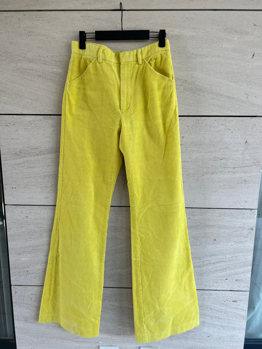MASSIMO DUTTI. Pantalón pana amarillo  T.38