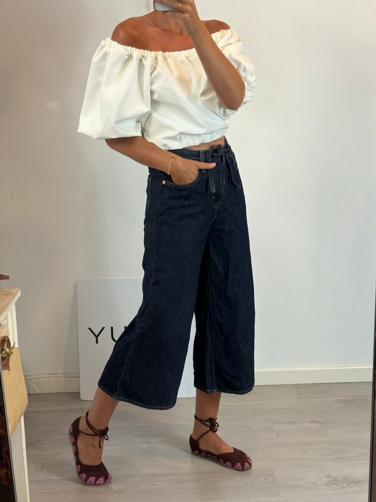LEVI´S . Denim modelo Culotte lavado oscuro