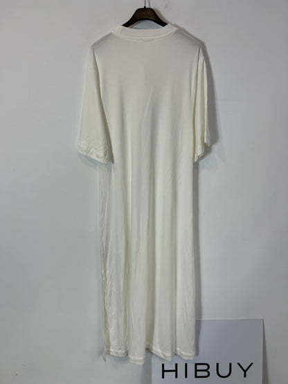 ZARA HOME. Vestido largo blanco T.xs