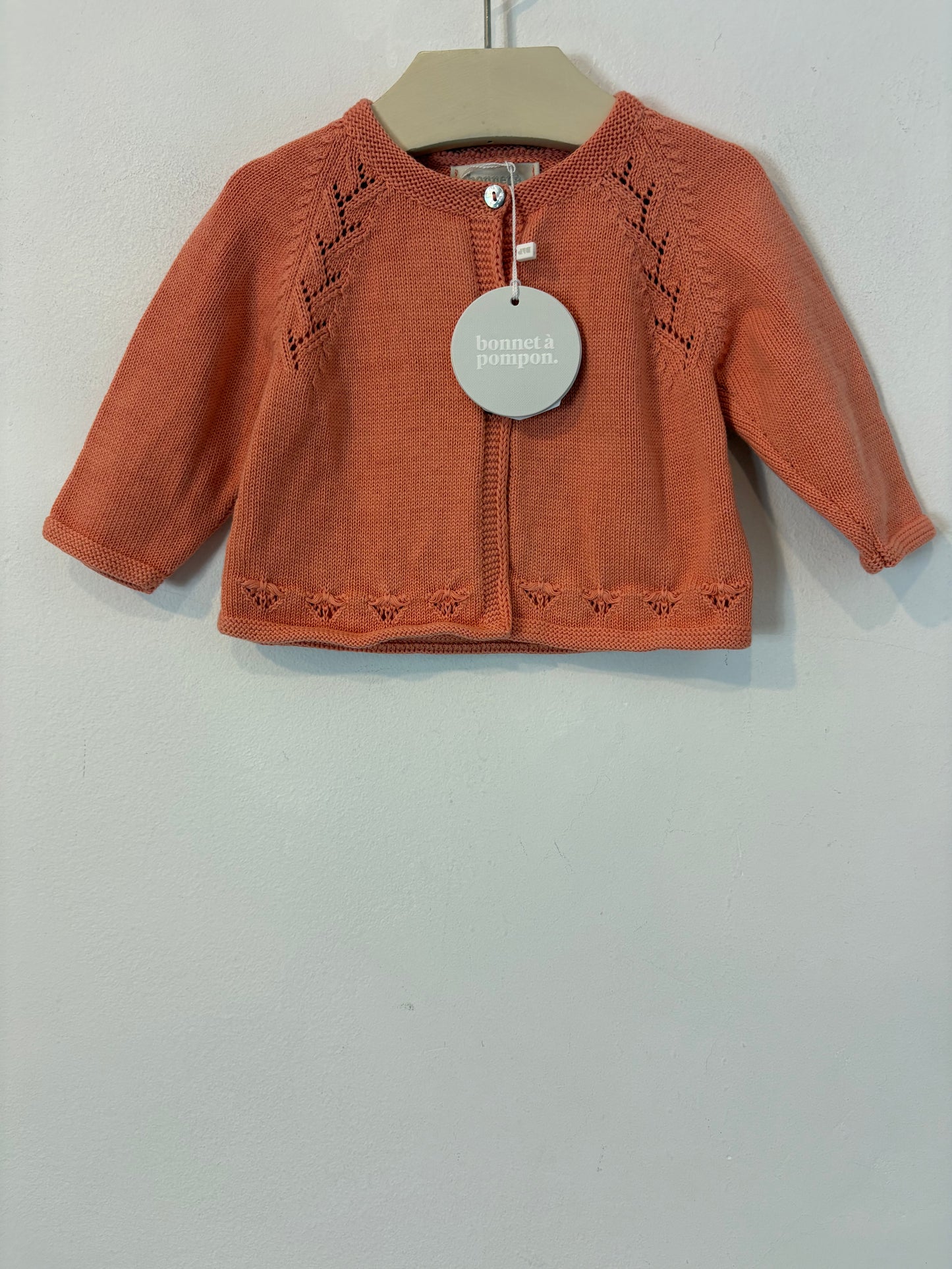 BONNET & POMPON. Rebeca salmón algodón