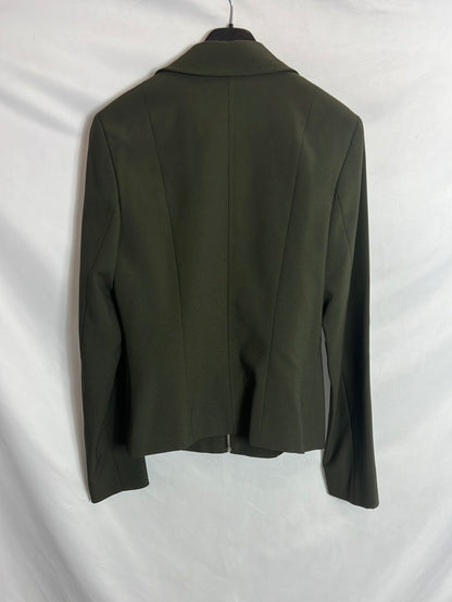 ZARA. Chaqueta verde cremallera . T S
