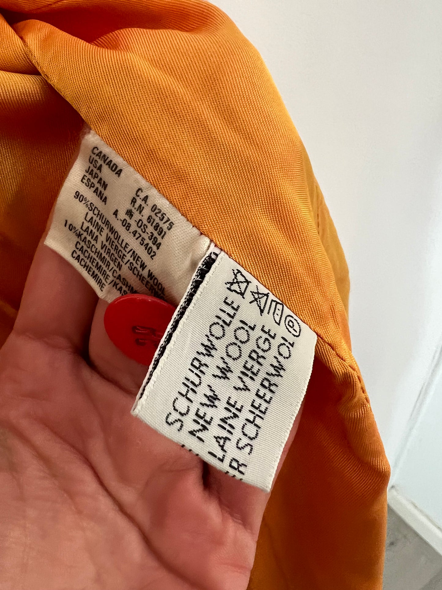 ESCADA. Chaqueta lana cuadros. T 38