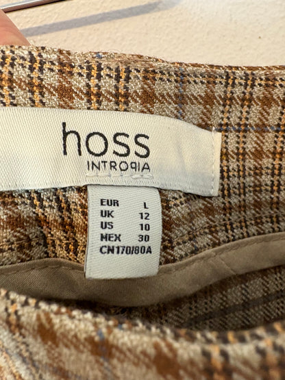 INTROPIA. Traje de chaqueta cuadros tonos beiges