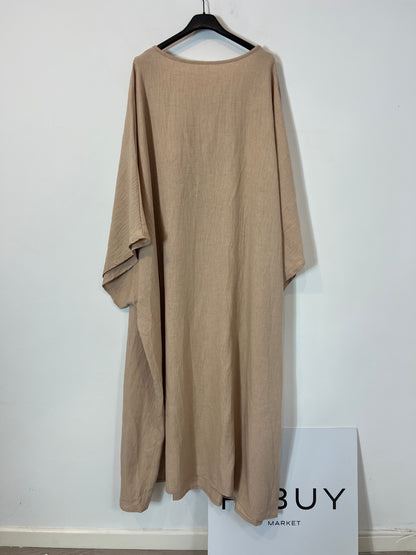 OTHERS. Beige caftan-effect dress, size 3XL