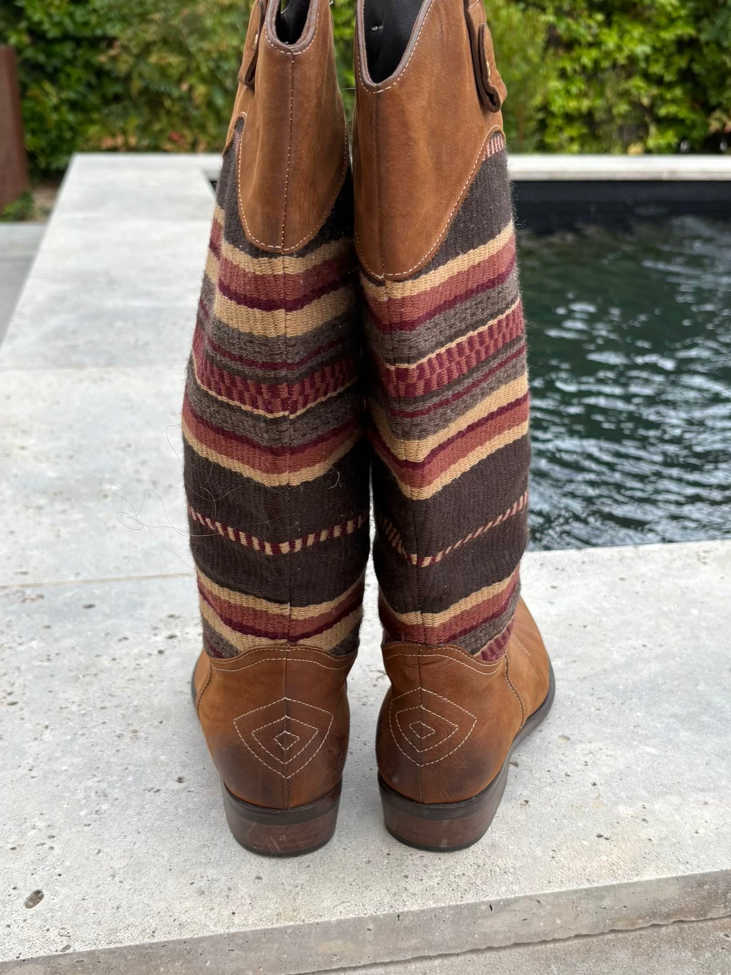 FLAVIO MENORCA. Botas camperas piel y tela