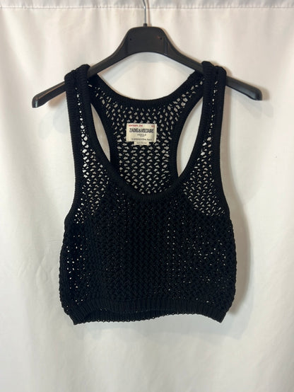 ZADIG&amp;VOLTAIRE. Openwork black top. T.S.