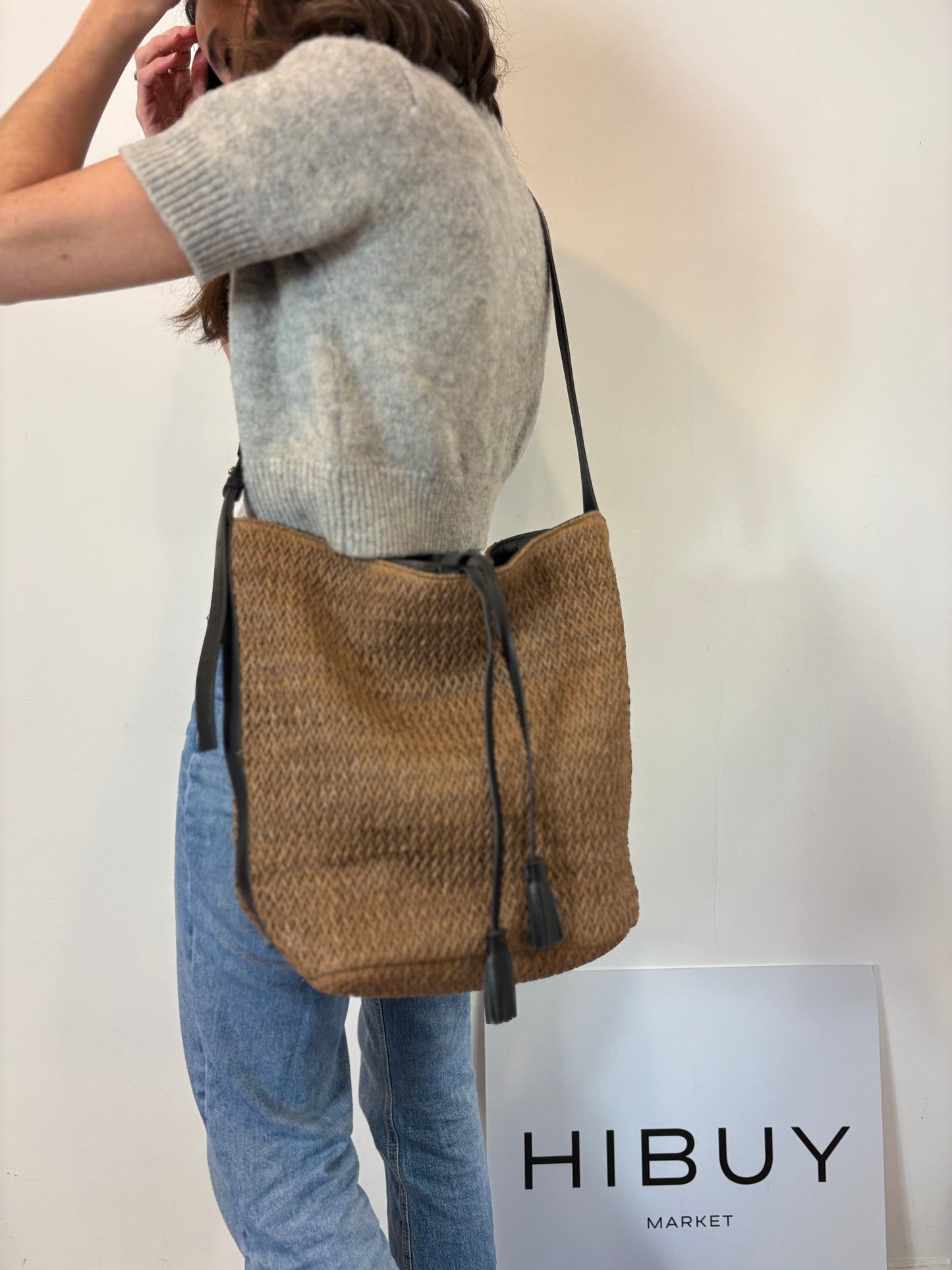 CAROLL. Bolso marrón con piel