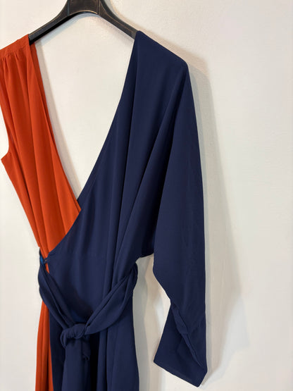 BIMANI. Vestido bicolor asimétrico T.m