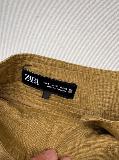 ZARA. Flowy camel Bermuda shorts. TS