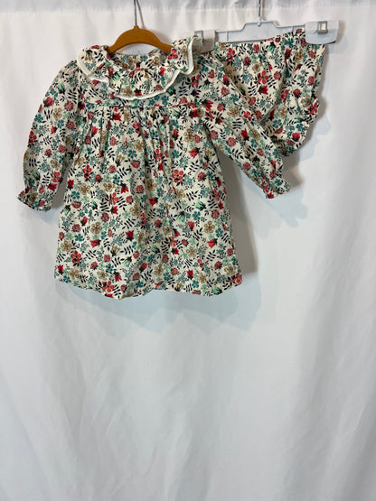 COCONUT. Vestido estampado floral. T 12-18 meses
