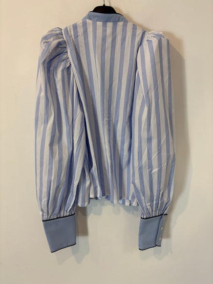 LAGANINI. Striped blouse with bow detail. TM/L