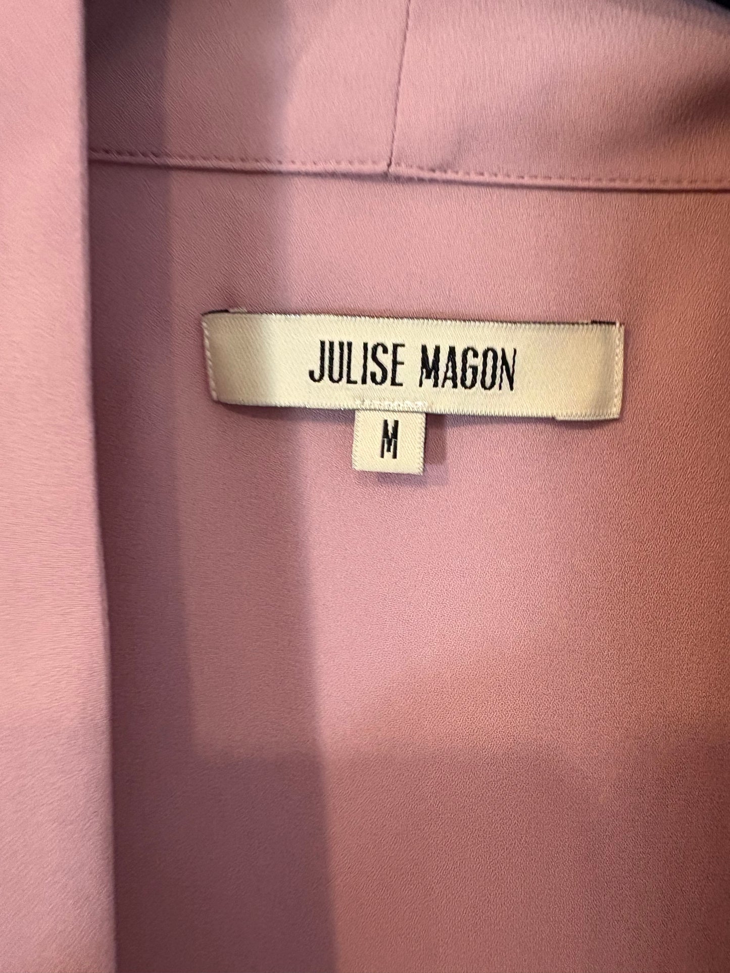 JULISE MAGON. Blusa rosa palo cruzada