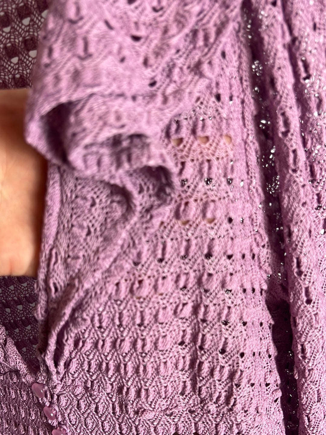 ZARA. Vestido textura malva. T S