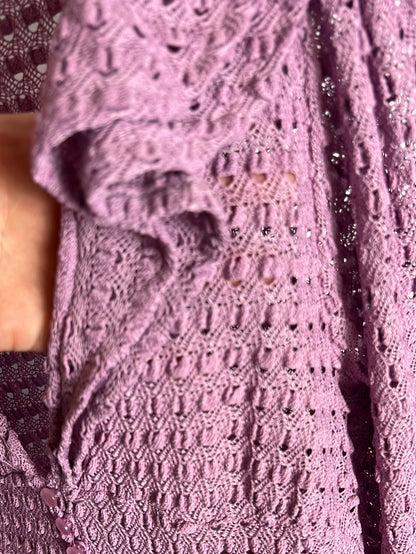 ZARA. Vestido textura malva. T S