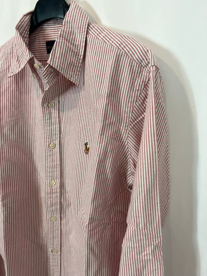RALPH LAUREN. Camisa rayas burdeos. T S