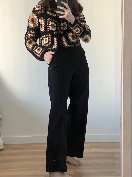 MAROLA. Mustard textured wool skirt. S/M