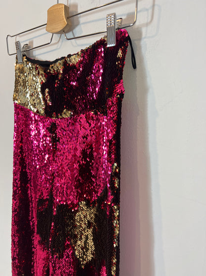 ALEXANDRE VAUTHIER. Two-tone sequin trousers, size 38