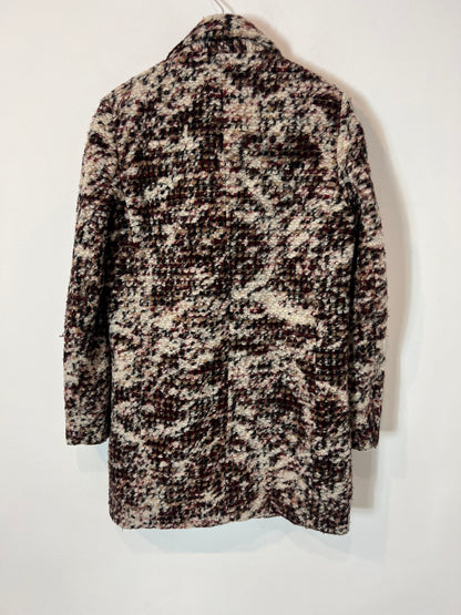 SEE U SOON. Abrigo lana jaspeado colores. T 2 (M)