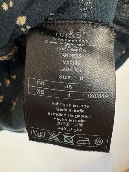 BA&SH. Blusa azul bordados