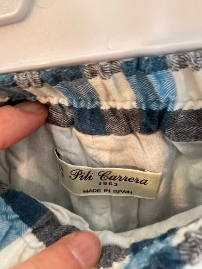 PILI CARRERA. Cubre pañal cuadros. T 12 meses