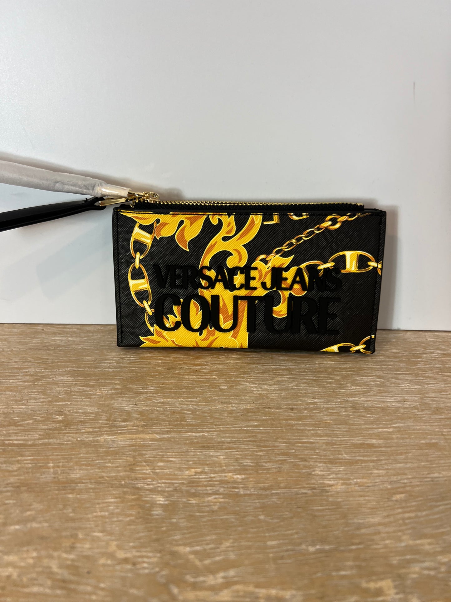 VERSACE JEANS COUTURE. Bolso doble asa y monedero hebilla dorada