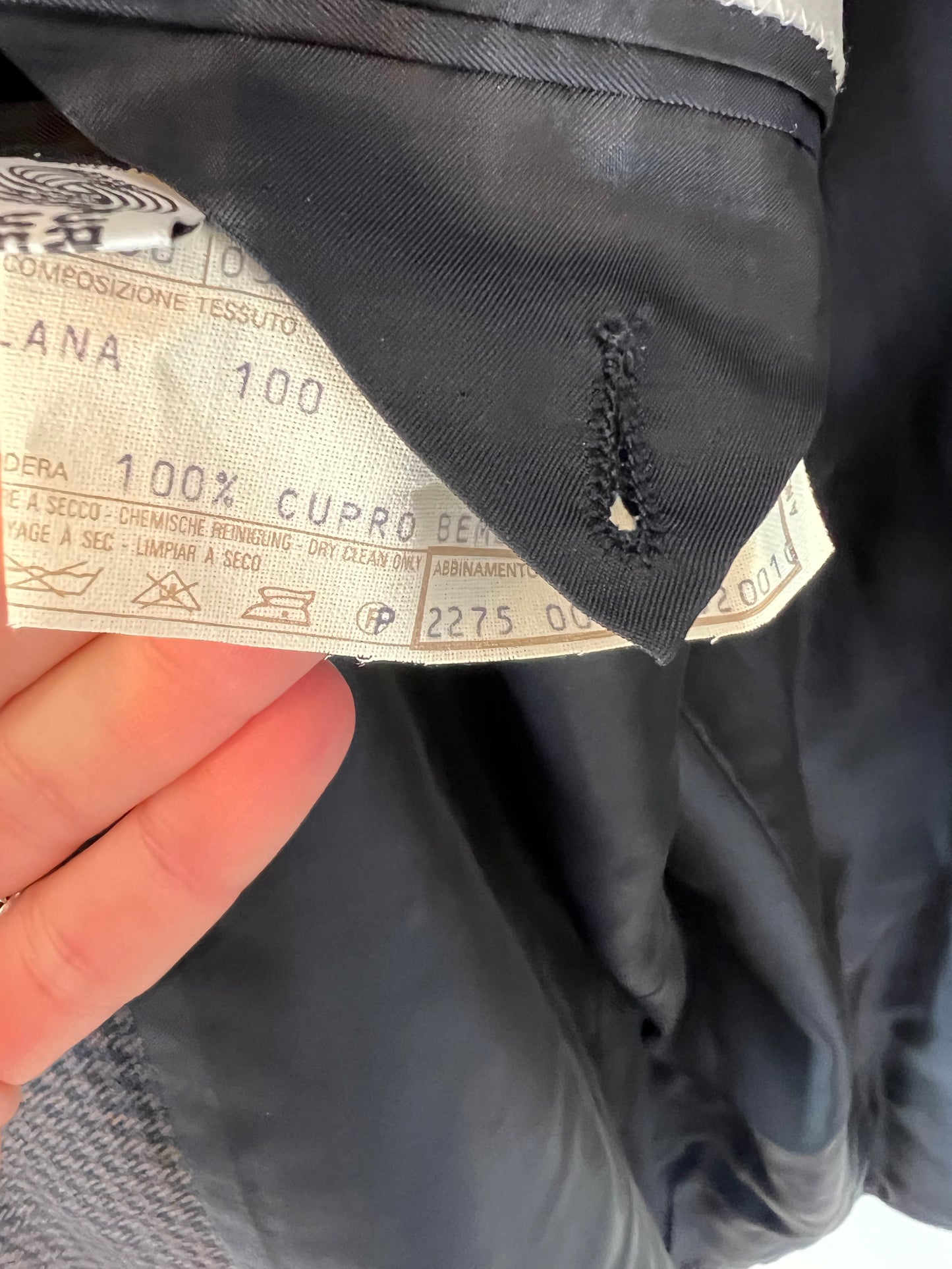 PAZ ZILERI. Checked wool jacket. Size 52