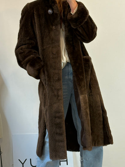 OTRAS. Abrigo largo visón vintage