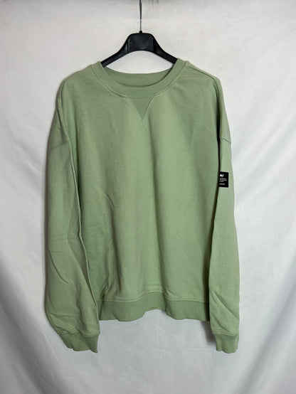 ECOALF. Light green sweatshirt with back lettering. Size XL
