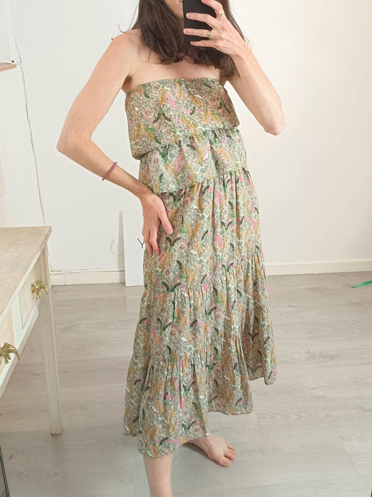 BA&SH. Total look croptop y falda flores. T 1 (36)