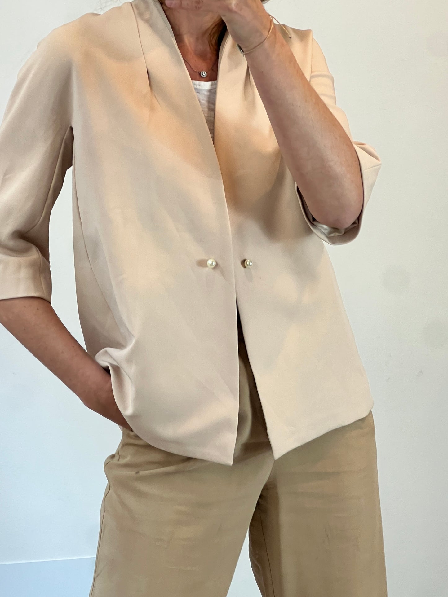HOTEL PARTICULIER. Pale pink Ts blazer