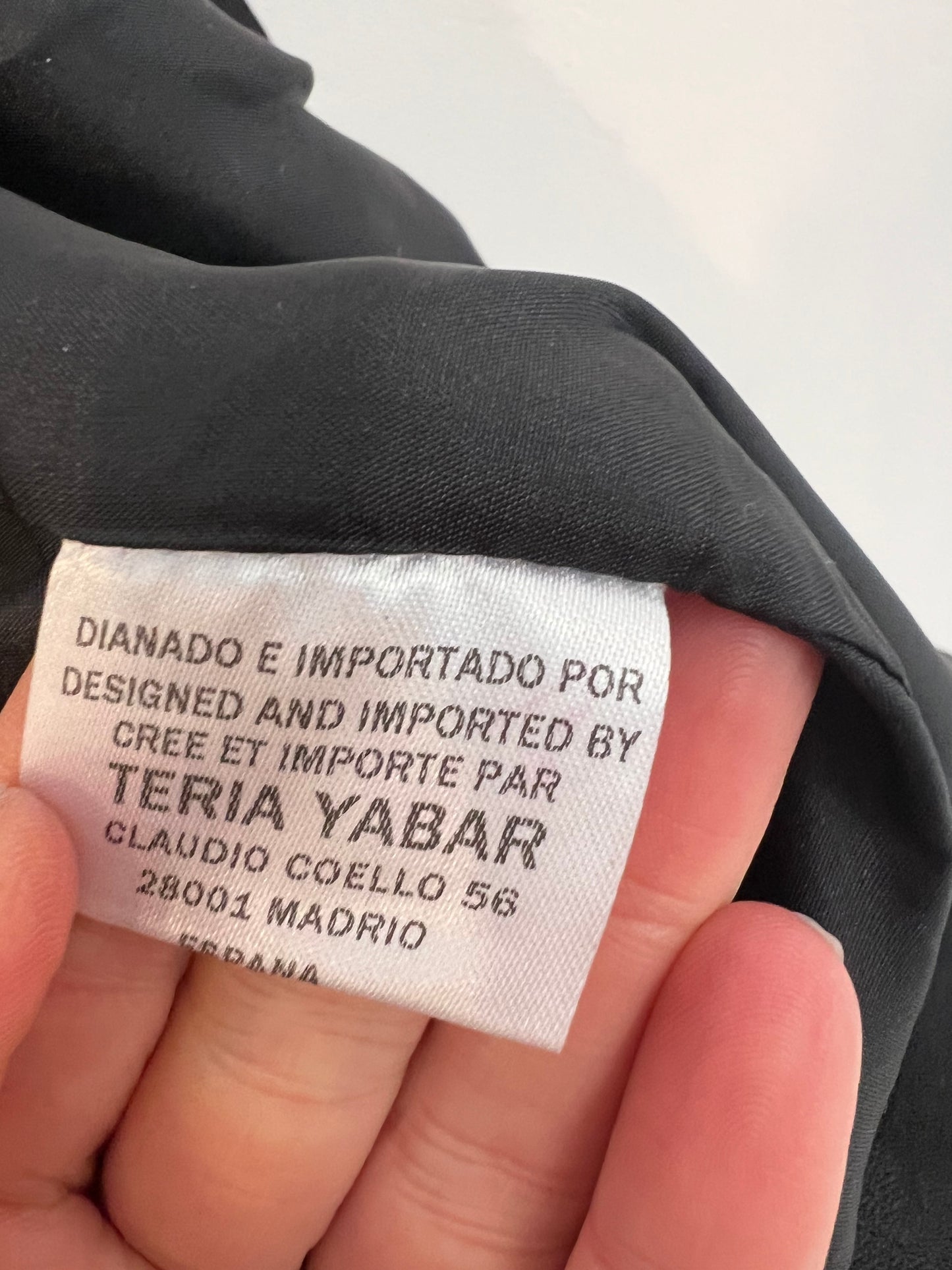 TERIA YABAR. Black tweed jacket. T.S.