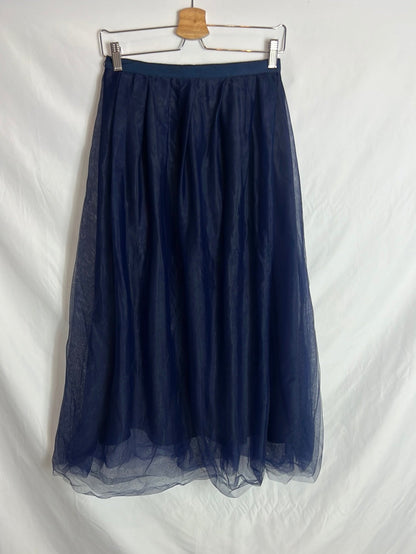 J CREW. Blue tulle midi skirt. TM