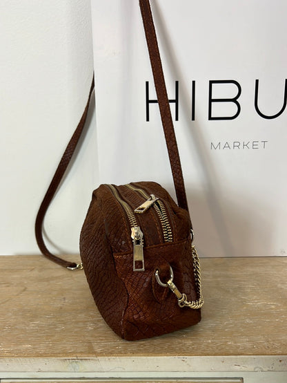 OTHER. Textured leather bag with long handle