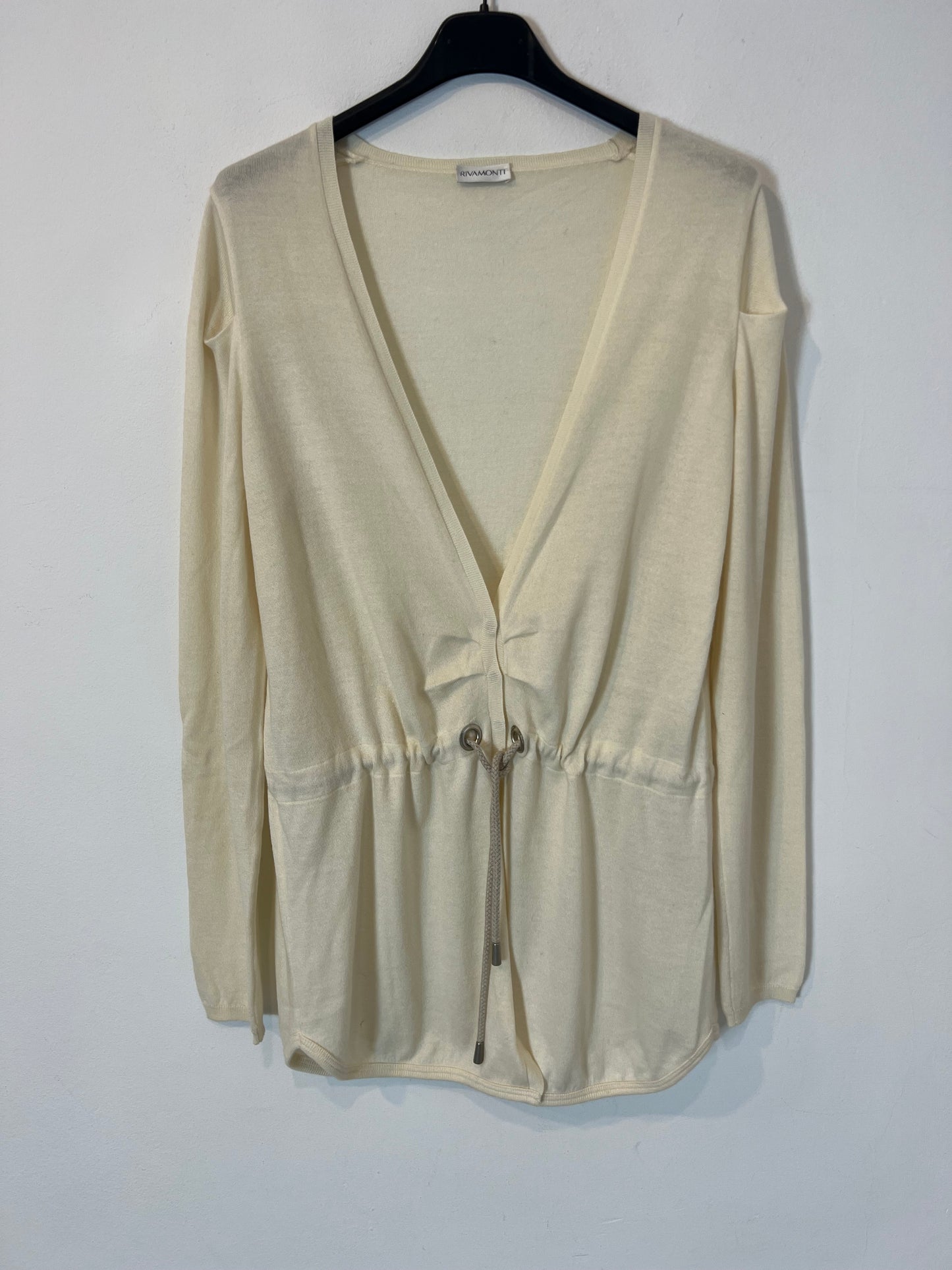 RIVAMONTI. Chaqueta con lana fluida color crudo. T M