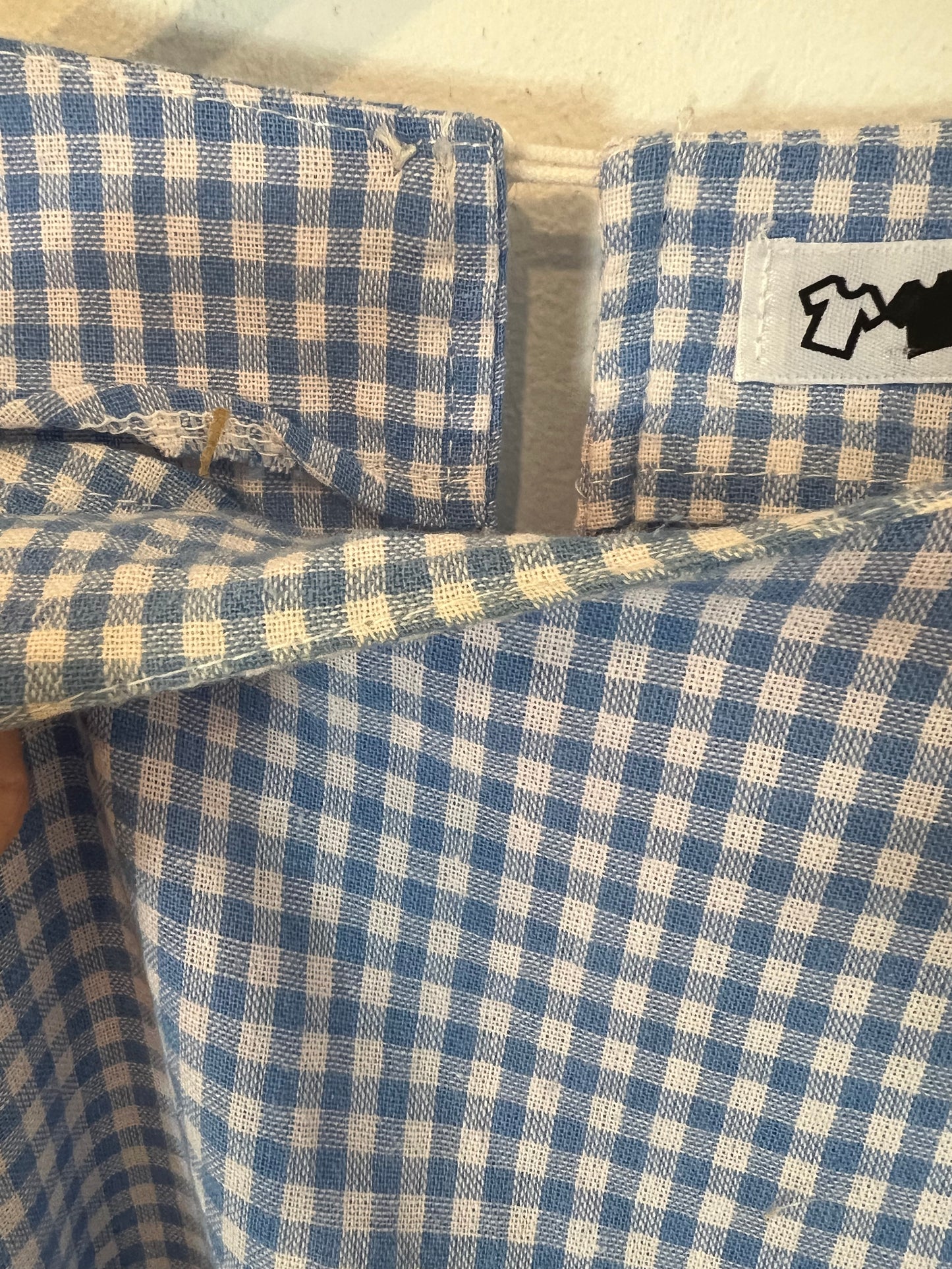 OTRAS. Vestido corto cuadros multi estampado. T S