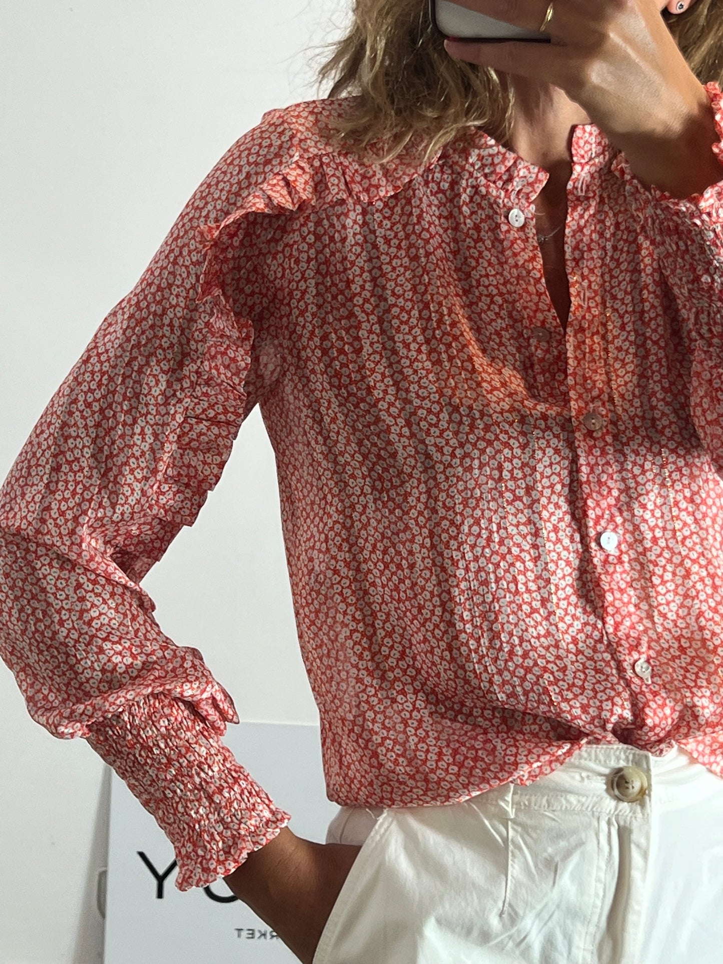BEEBALM. Blusa estampada hilos brillo. T 1 (S)