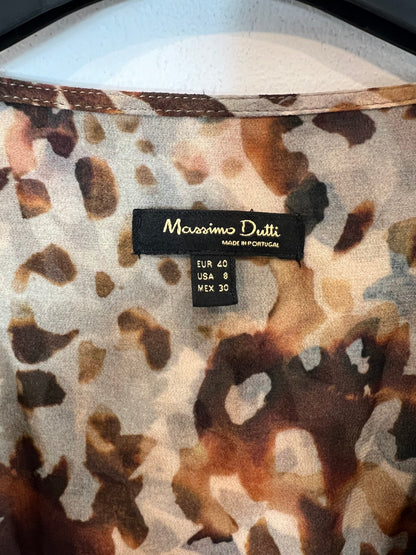 MASSIMO DUTTI. Vestido corto estampado T.40