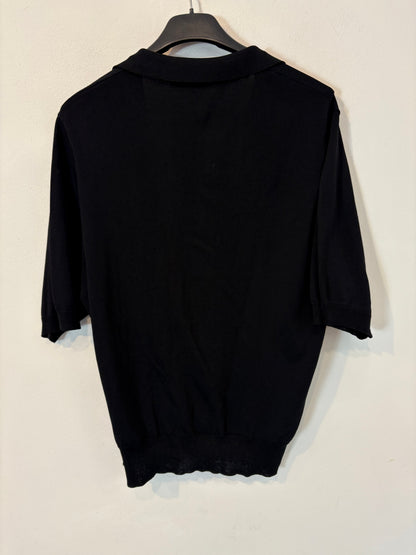 ZARA. Top negro punto