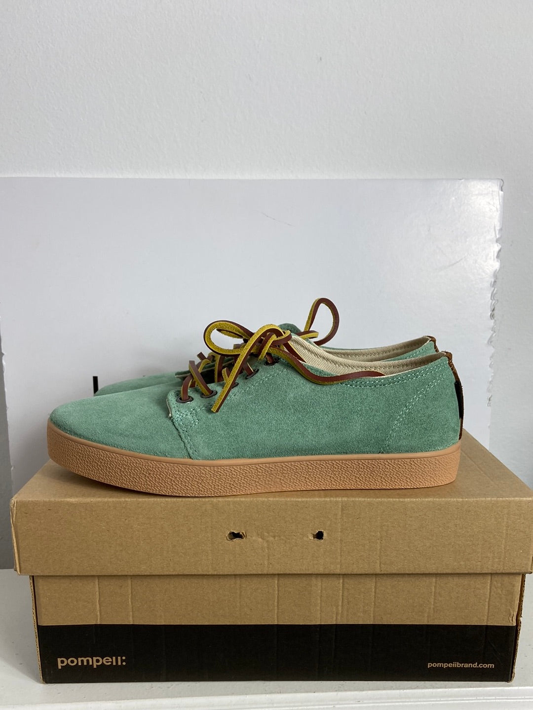 POMPEII. Zapatillas aguamarina antelina T.38