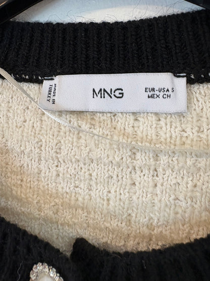 ZARA. Chaqueta punto tweed botones joyas. T S