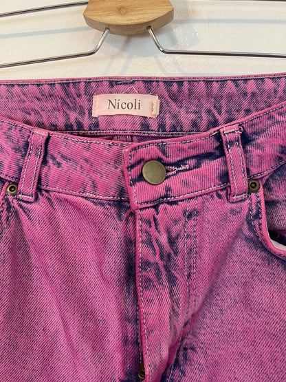 NICOLÍ. Denim rosa efecto desgastado T.36