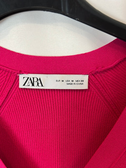 ZARA. Top/rebeca rosa punto T.m