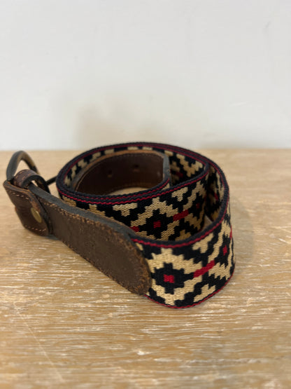 OTHER. Geometric print and leather belt TS/M