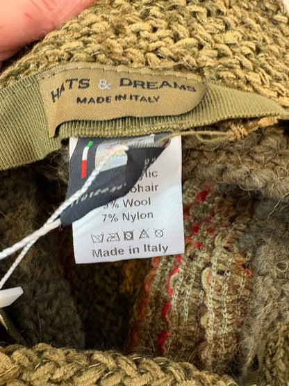 HATS & DREAMS . Sombrero verde  jaspeado