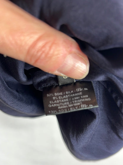 BARBARA BUI. Two-tone silk asymmetrical top. T 38