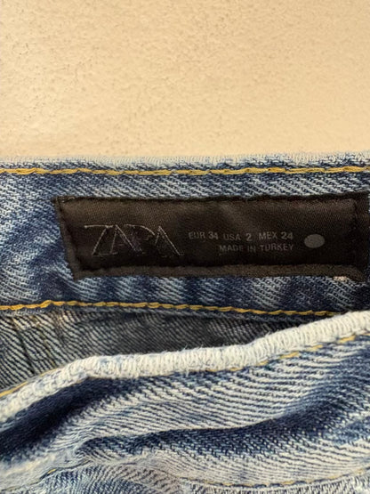 ZARA. Denim balloon lavado medio
