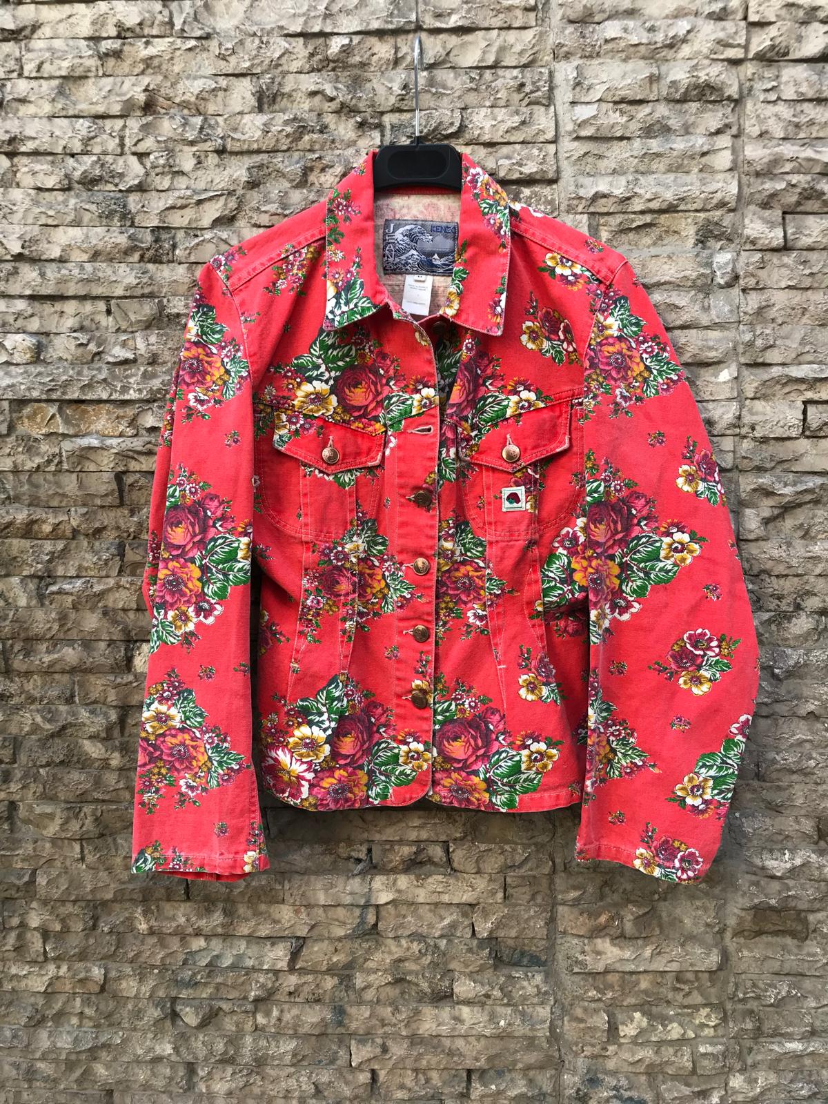 KENZO. Chaqueta denim vintage estampada